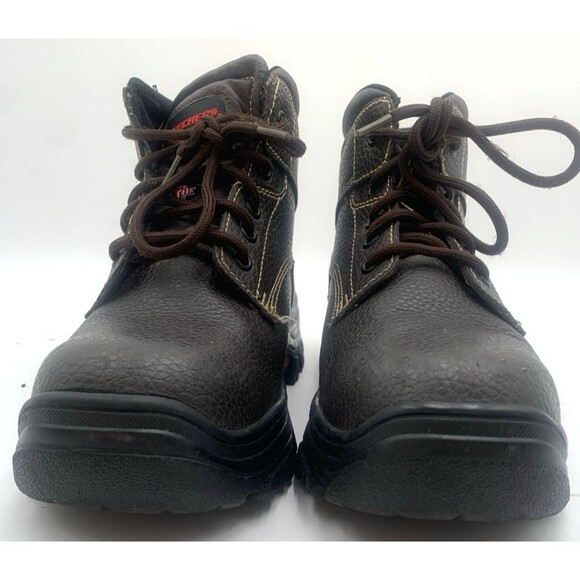 Skechers Work Men's Burgin-Tarlac Industrial Work Boots Steel Toe Size 7 Brown - Picture 4 of 14
